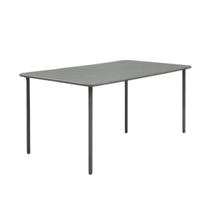 Table de jardin métal 6-8 places. kaki. Amelia. 160x90xH72.5cm