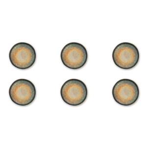 Set 6 piatti frutta Excelsa – Efesto, Ceramica Beige