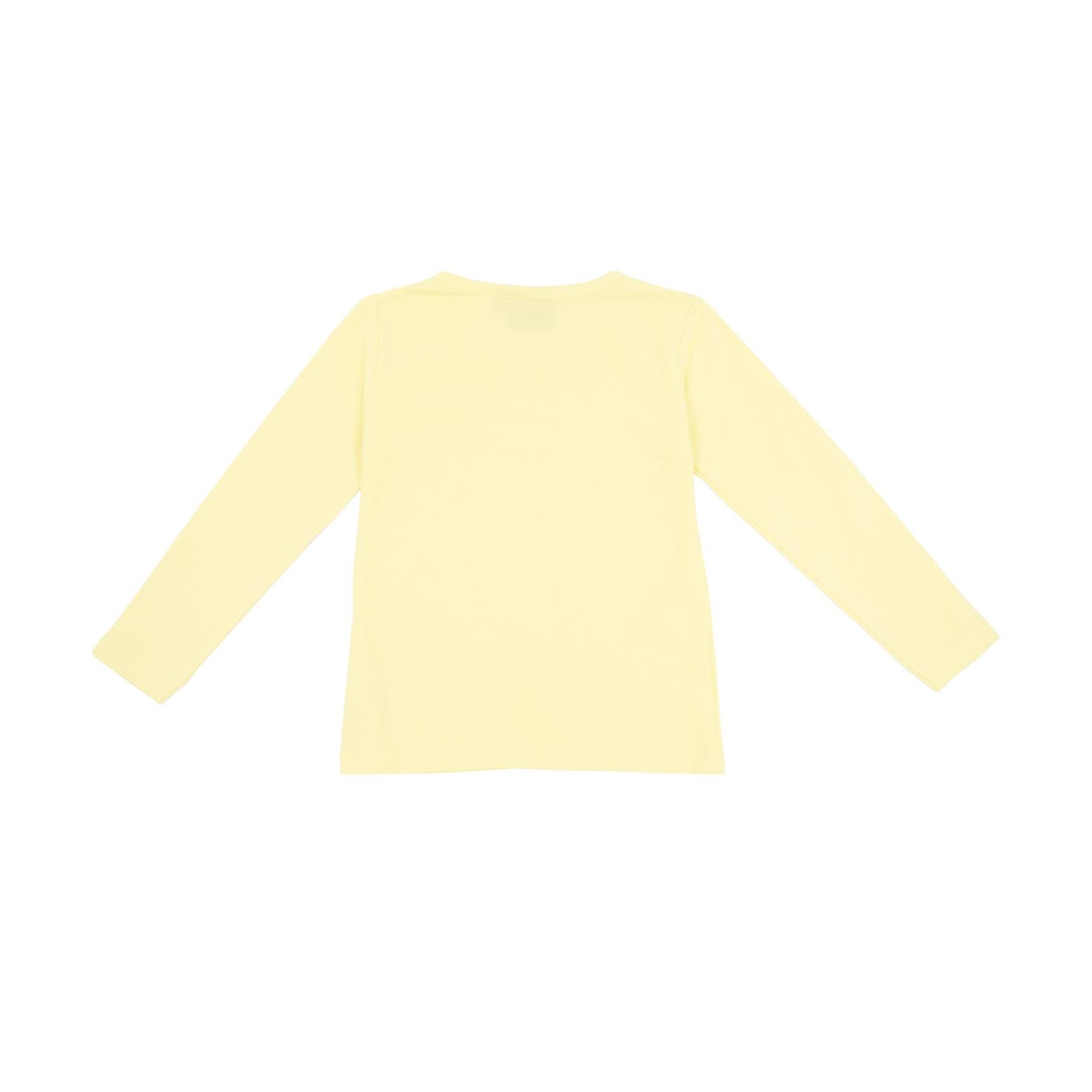 Camiseta de niña de manga larga con pequeño logo Basic