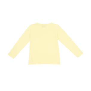 Camiseta de niña de manga larga con pequeño logo Basic