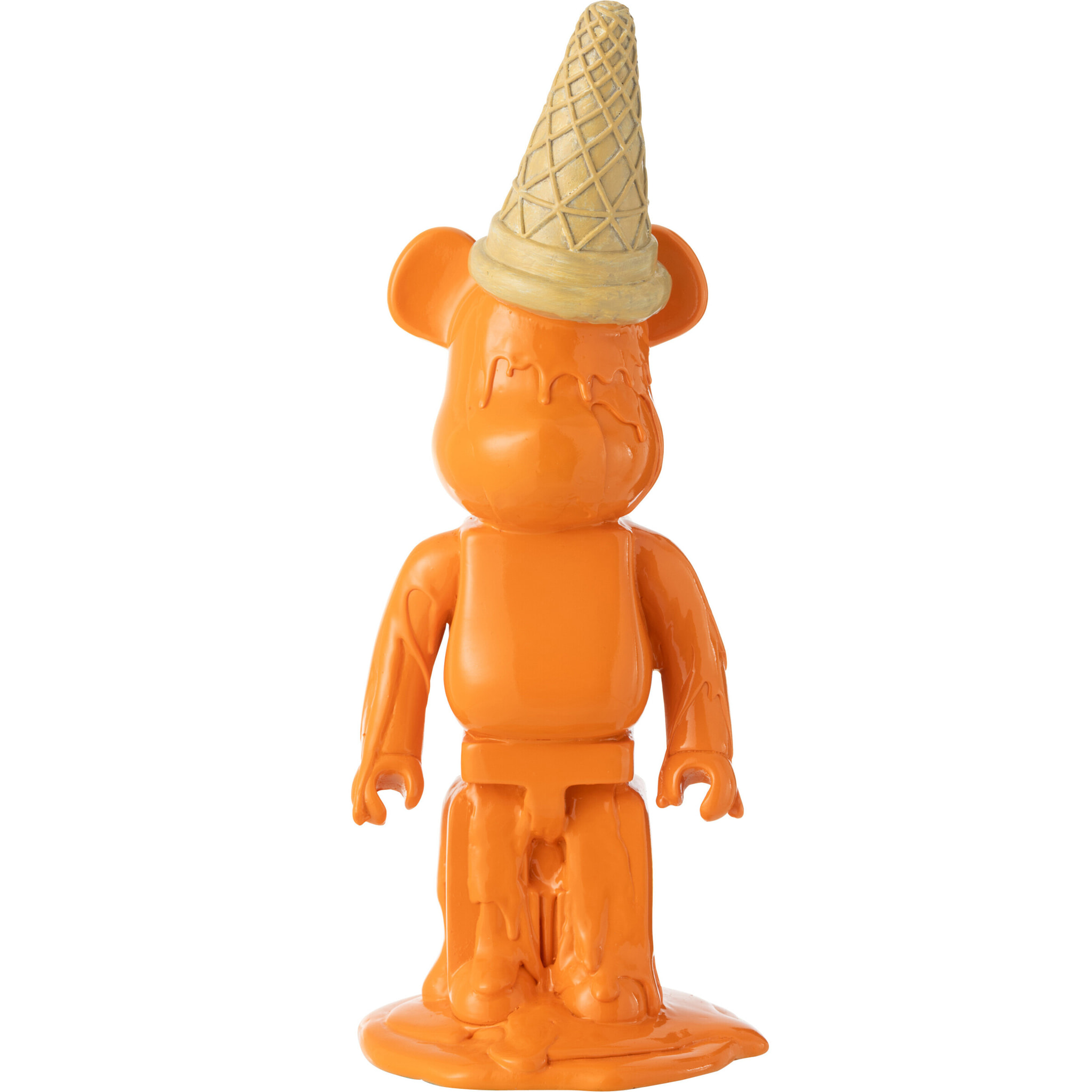 J-Line décoration Ours Cornet Glace - plastique - orange