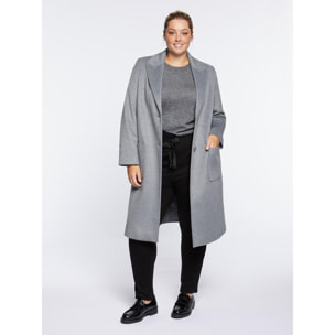 Fiorella Rubino - Cappotto lungo con due bottoni - Grigio