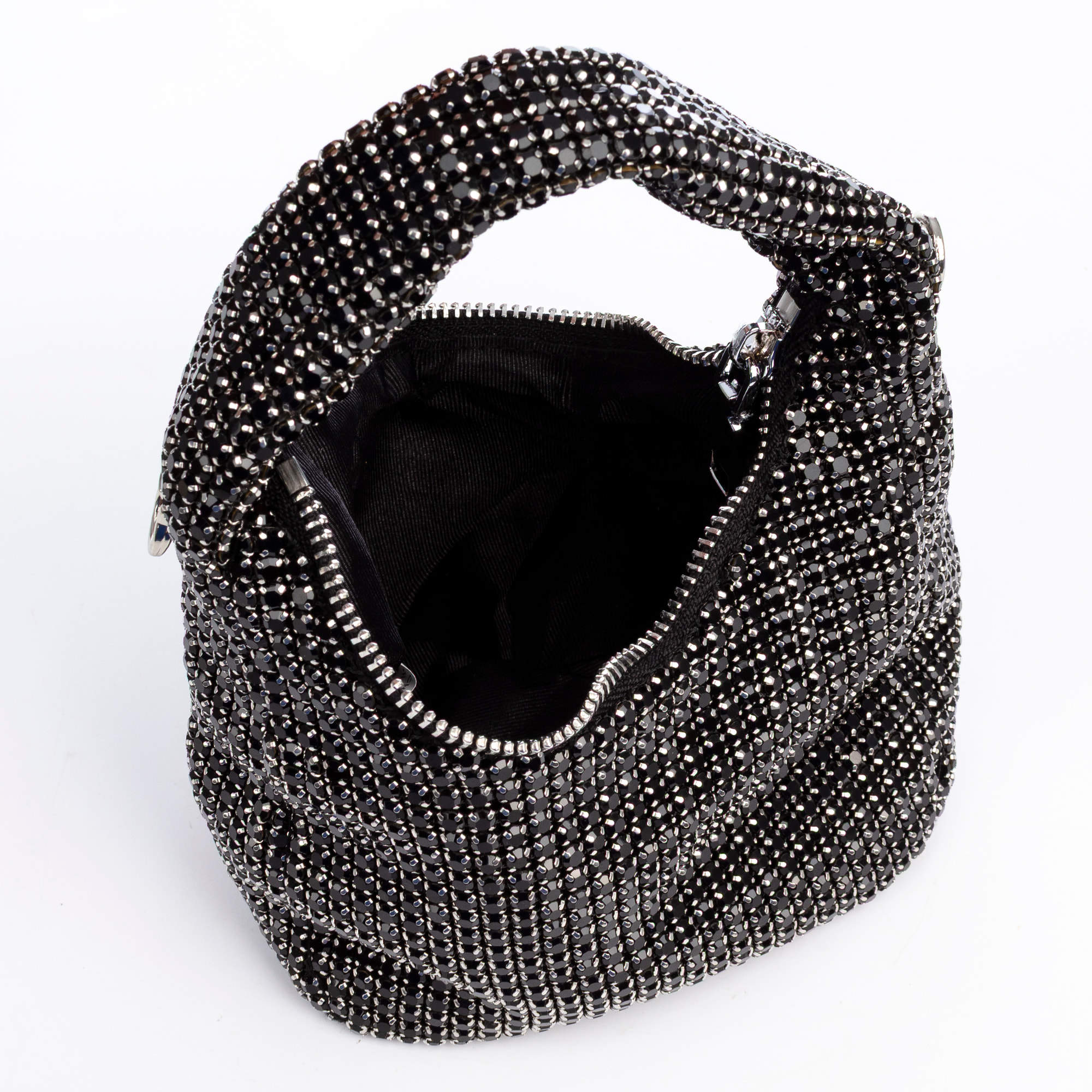 Borsa da festa Baganza con pietre in zirconia di grado 5A, design a diamante effetto brillante.