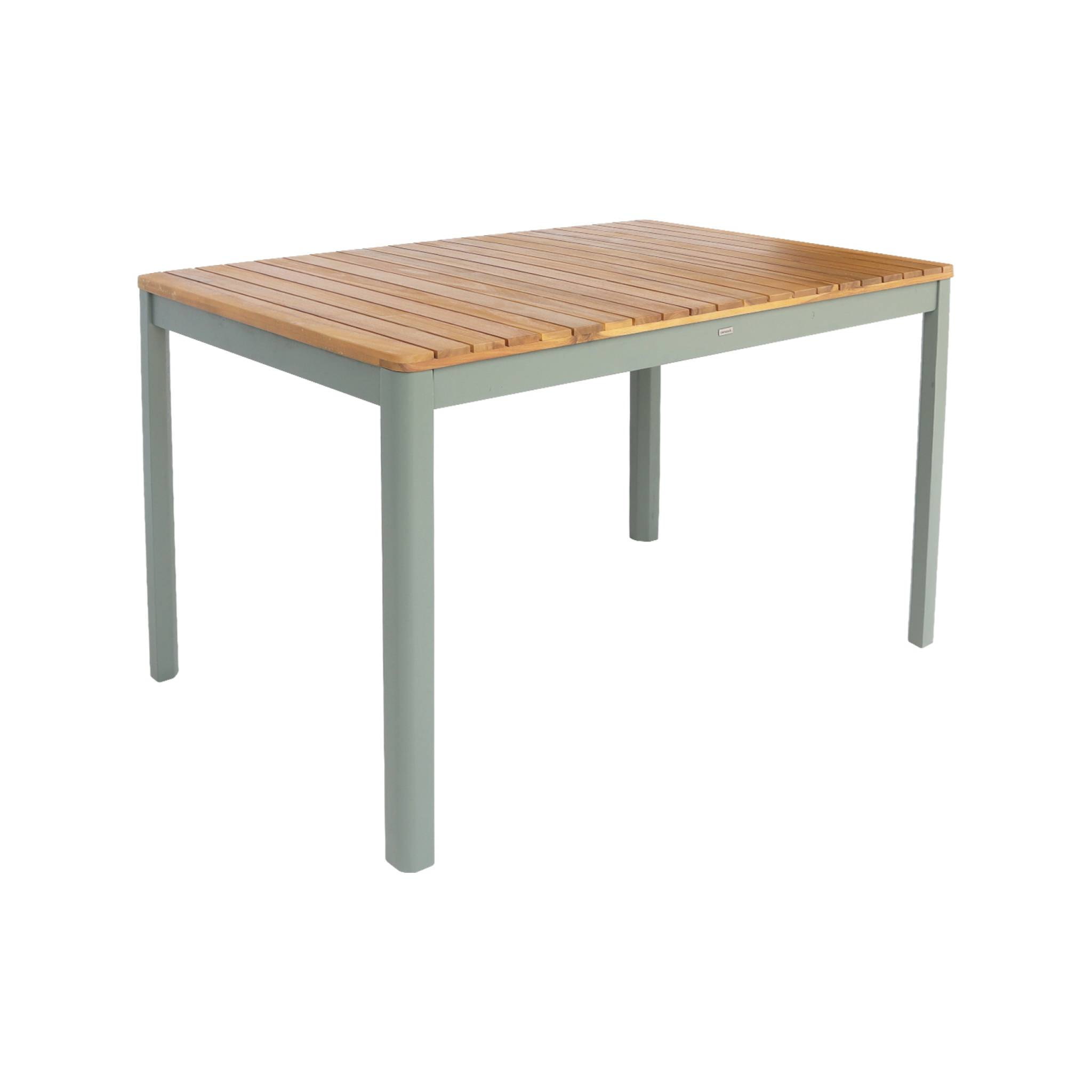 Table de jardin SENORA acacia kaki avec coins arrondis. 6 places. 120 x 80 x 75 cm