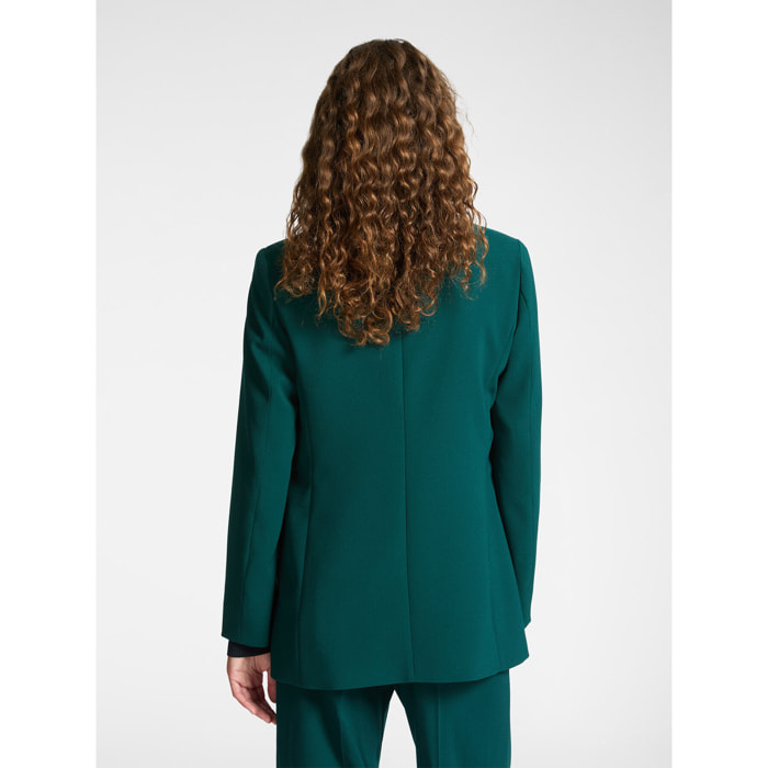 Elena Mirò - Blazer monopetto in tessuto crêpe - Verde