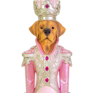 Soldatino in resina cane rosa cm24x22h92