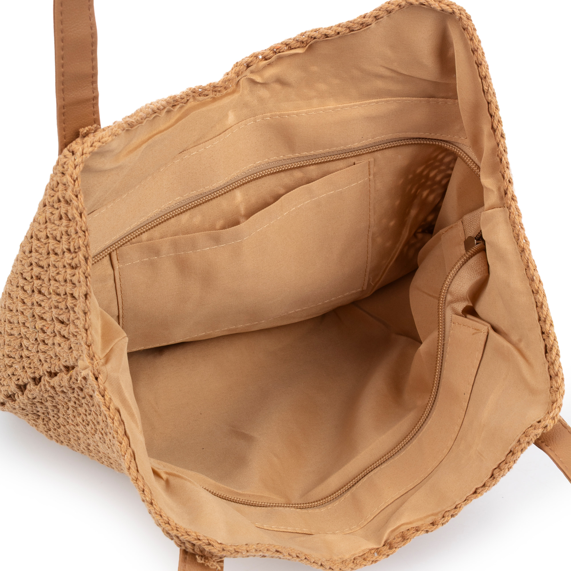 Benetutti Bolso de hombro Mujer. Tejido Algodón Crochet.
