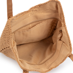 Benetutti Bolso de hombro Mujer. Tejido Algodón Crochet.