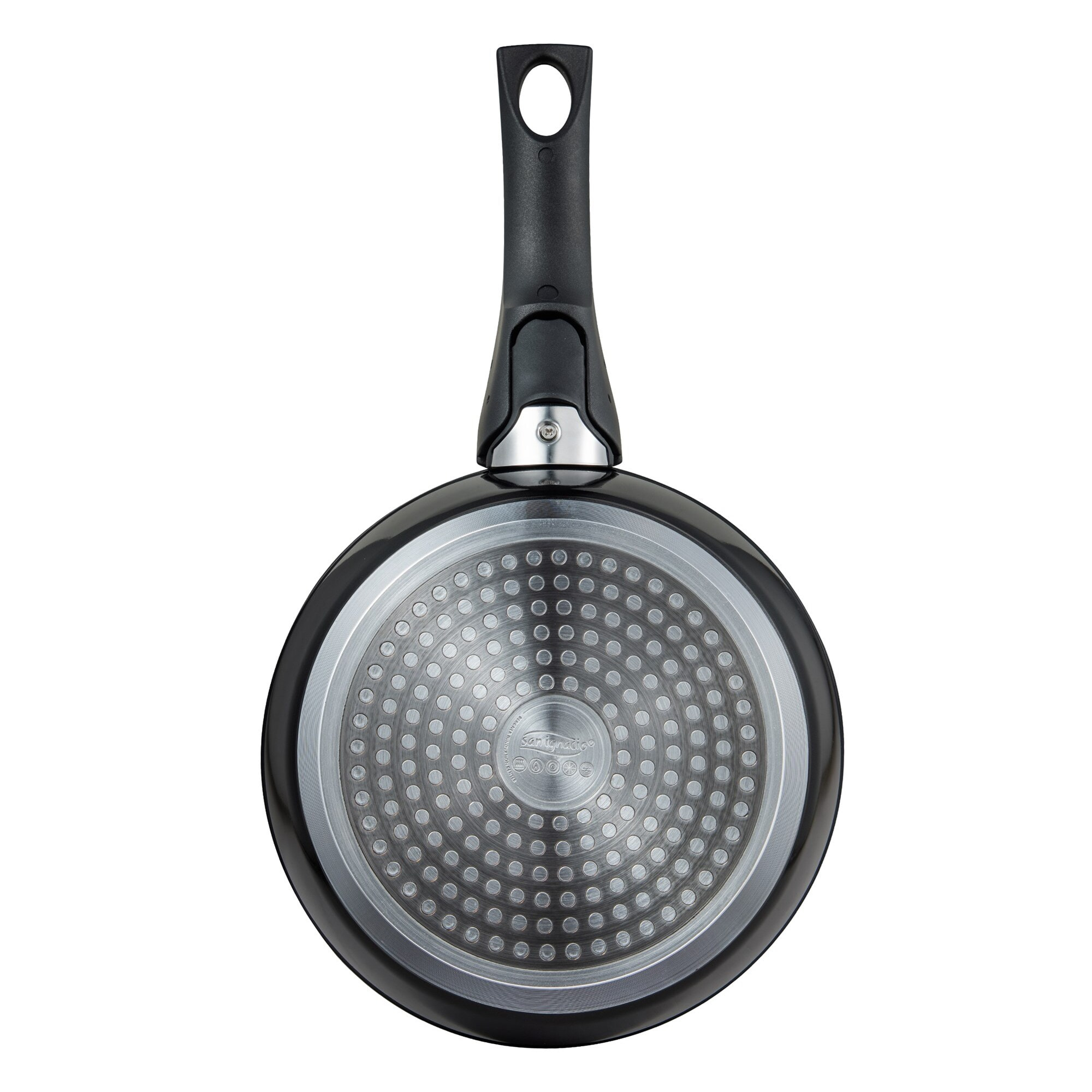 Juego de 3 cazos ø16ø18ø20cm en aluminio prensado negro click & cook san ignacio