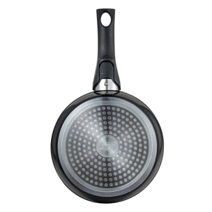 Juego de 3 cazos ø16ø18ø20cm en aluminio prensado negro click & cook san ignacio