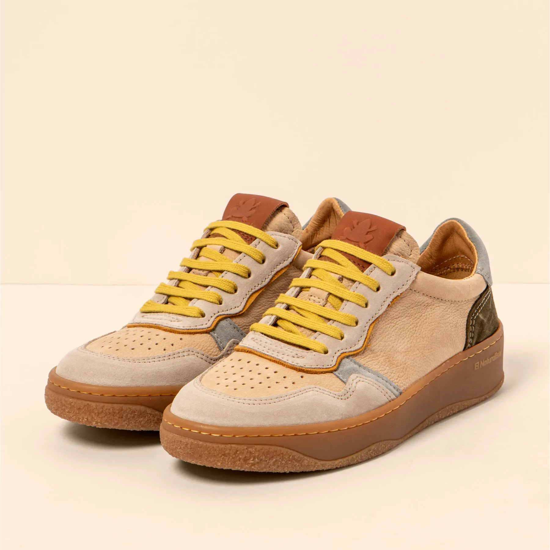 Zapatillas N5844 MULTI LEATHER CREAM-YELLOW/ GEO color Cream-yellow