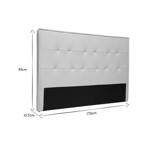 Tête de lit en tissu effet velours texturé beige L170 cm SUKA