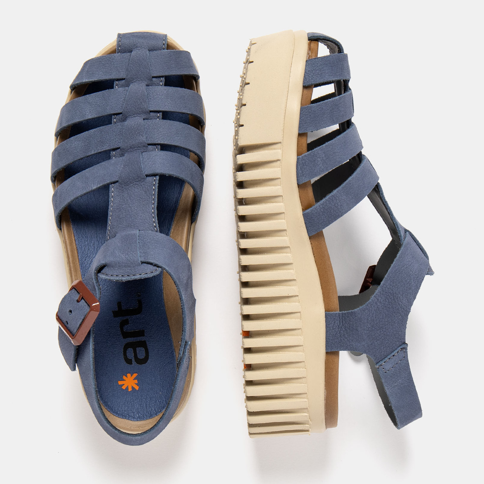 Sandalia de cuña 1575 NOBUCK OCEAN/BRIGHTON color Ocean