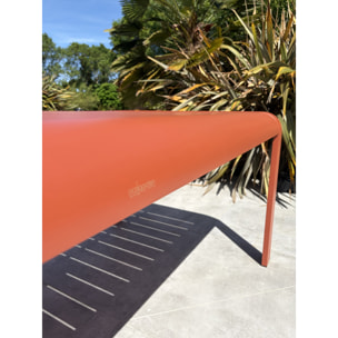 HANOI - Table de jardin en aluminium coloris terracotta