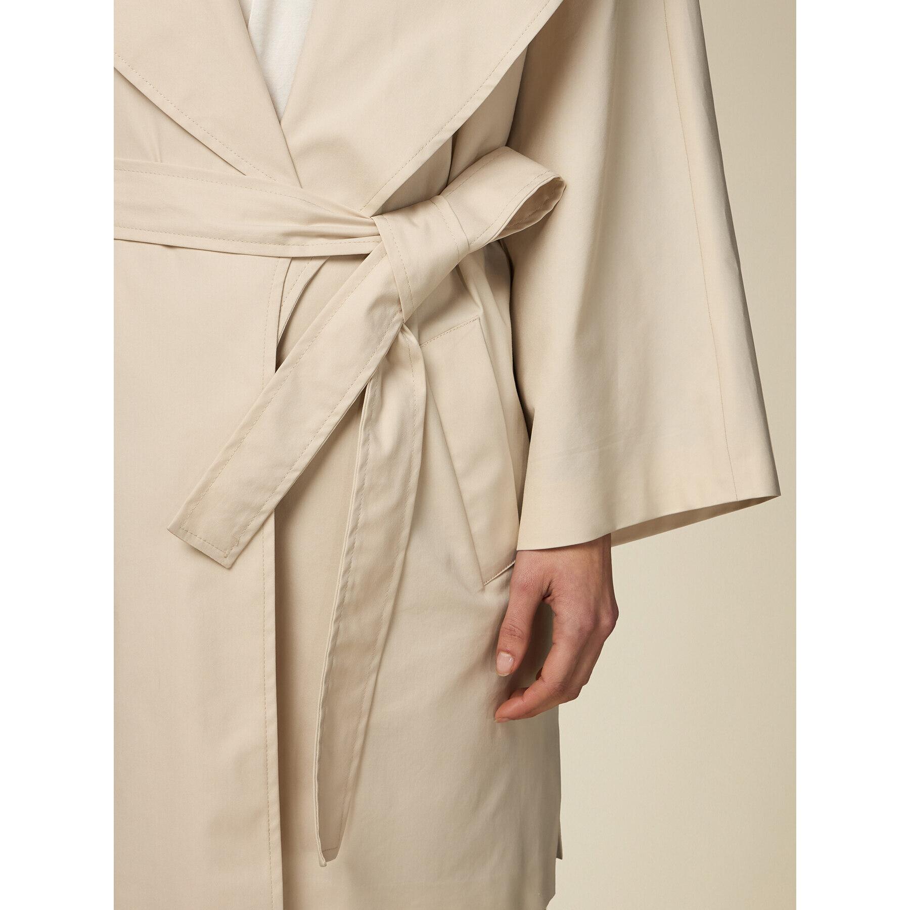 Oltre - Gabardina kimono de tejido técnico - Beige