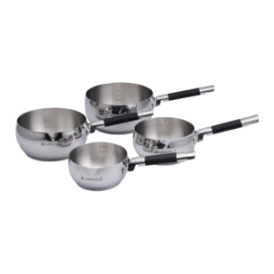 Set de 4 casseroles inox    - "classique