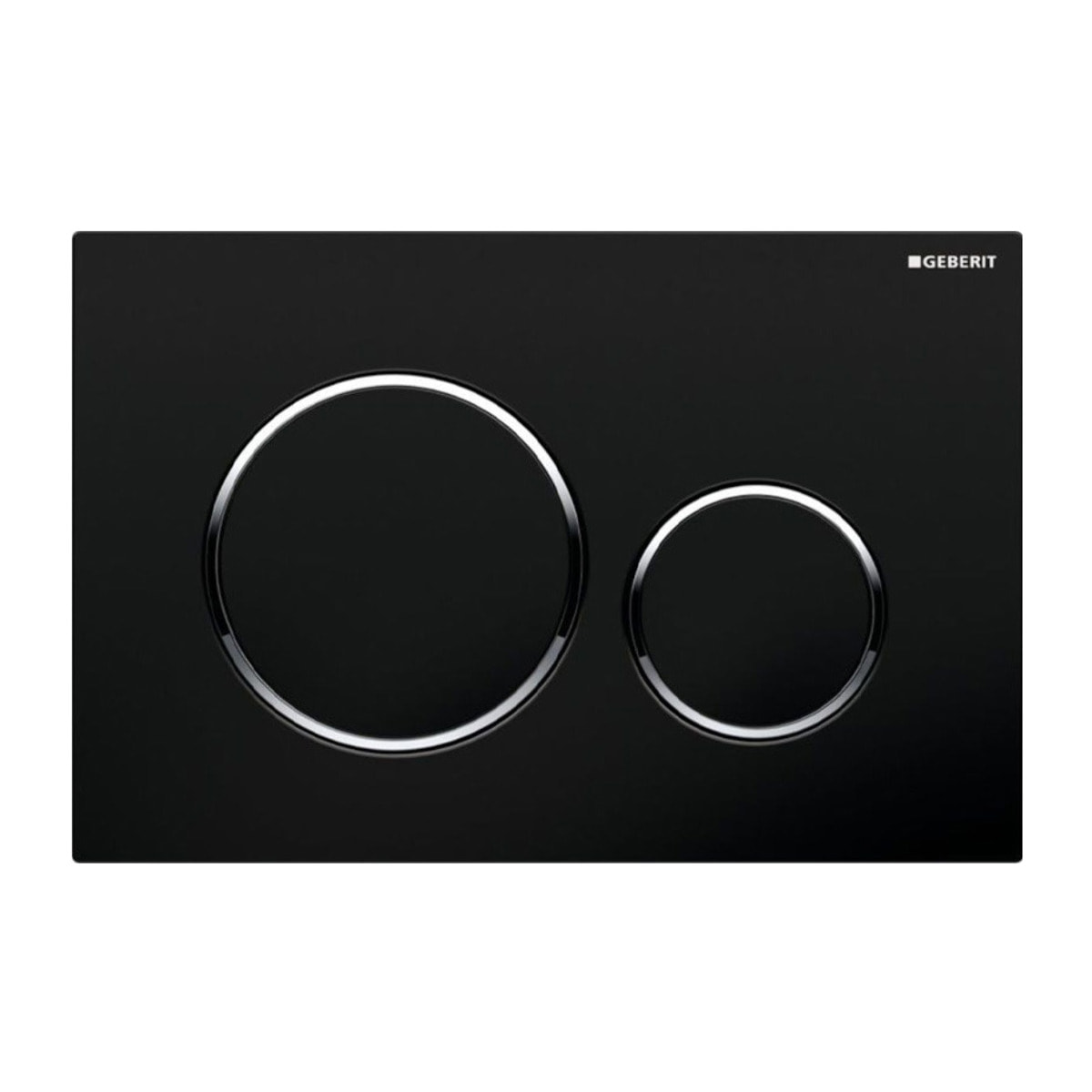 Pack WC Bati Geberit + WC suspendu Swiss Aqua Technologies sans bride + abattant SoftClose + plaque noire (GebBlack