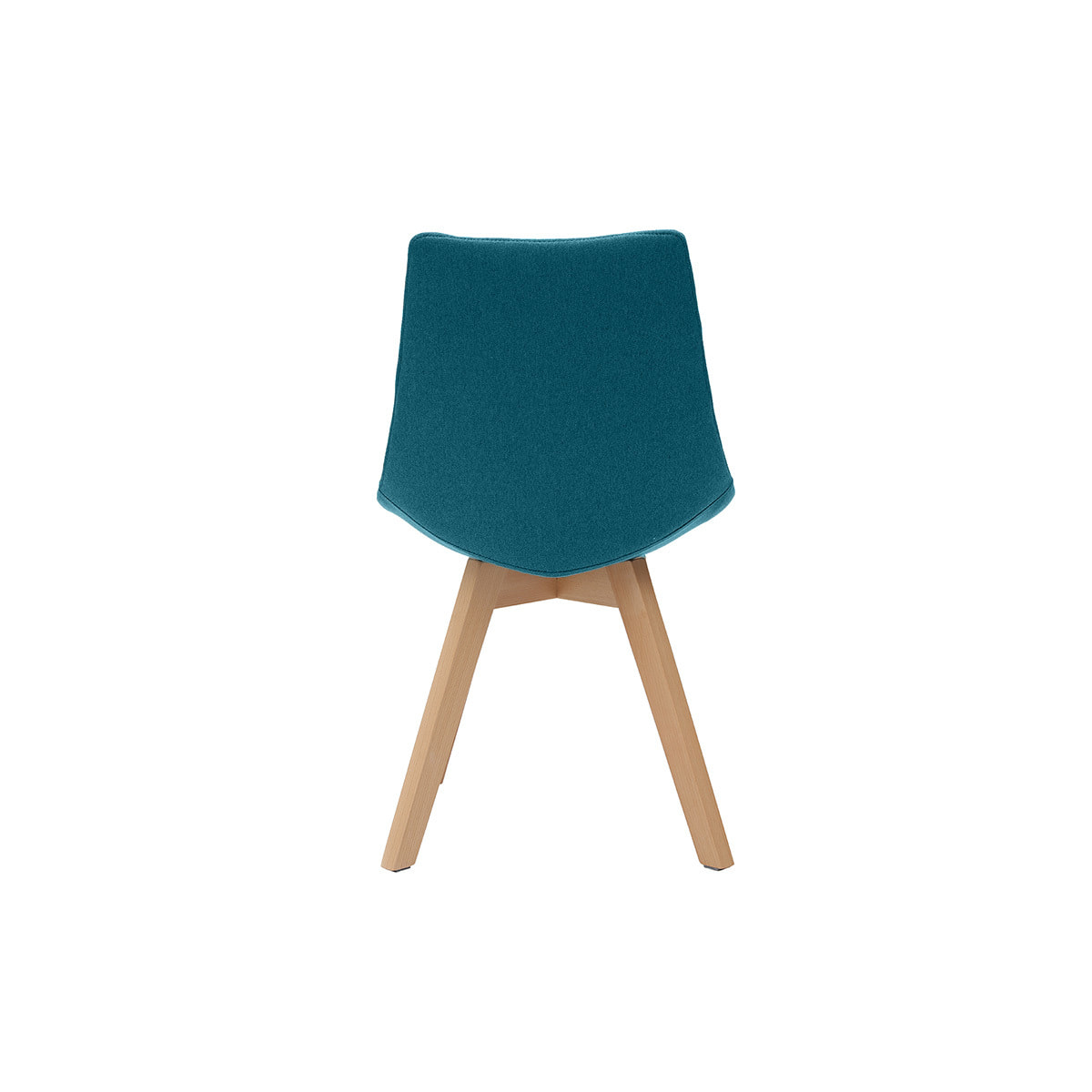 Chaises scandinaves en tissu bleu canard et bois clair (lot de 2) MATILDE