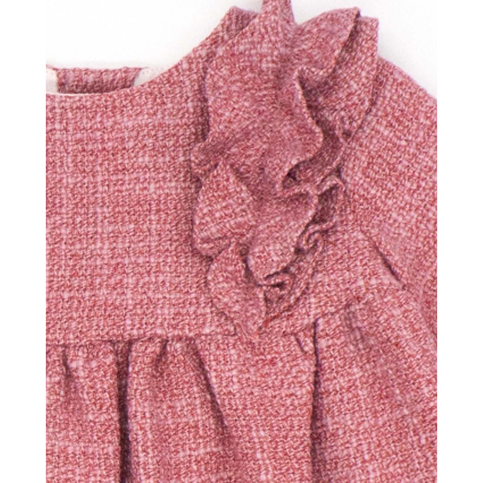 Vestido chanel rosa con volantes