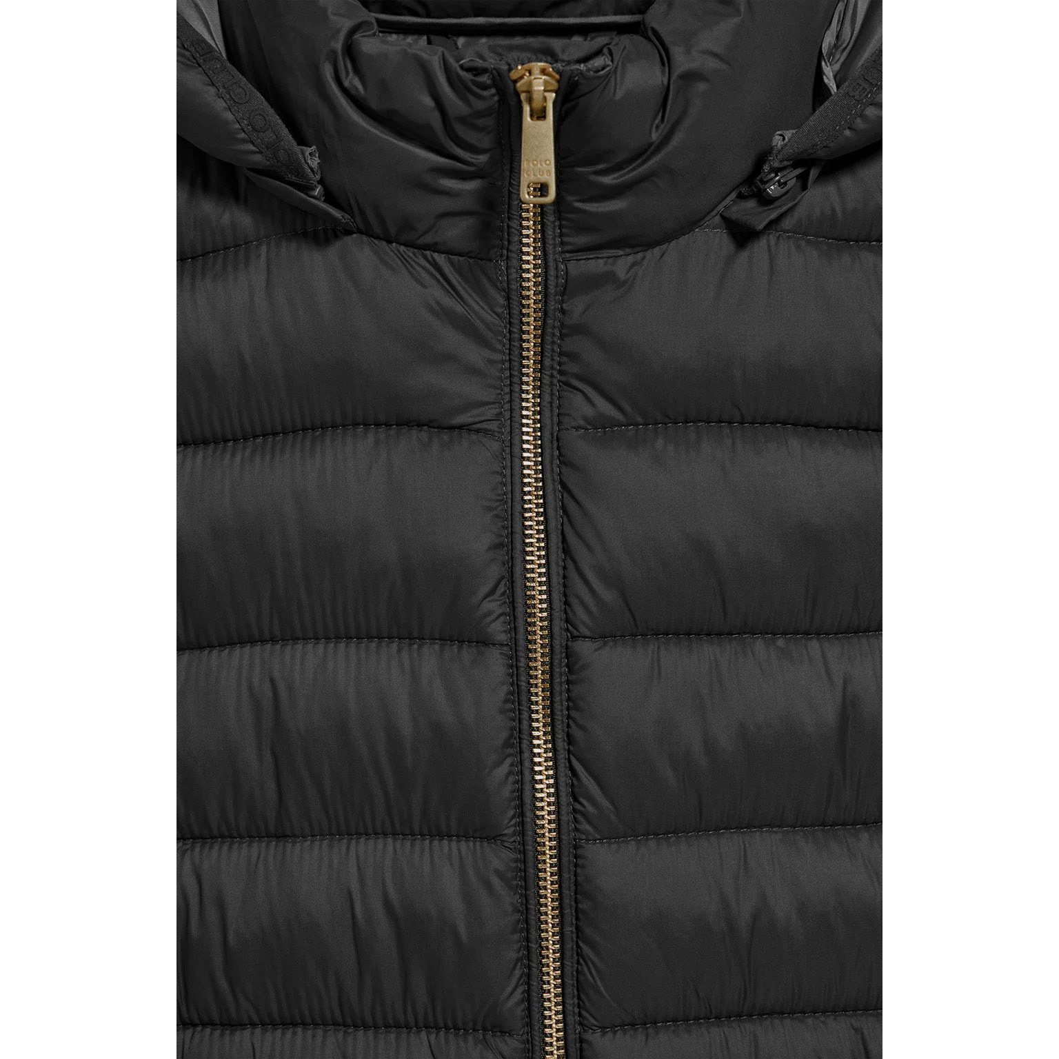 Chaqueta ultralight negra Corey de capucha extraíble y bordado PC