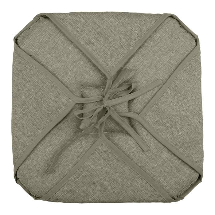 Galette de chaise italienne et unie - Vert