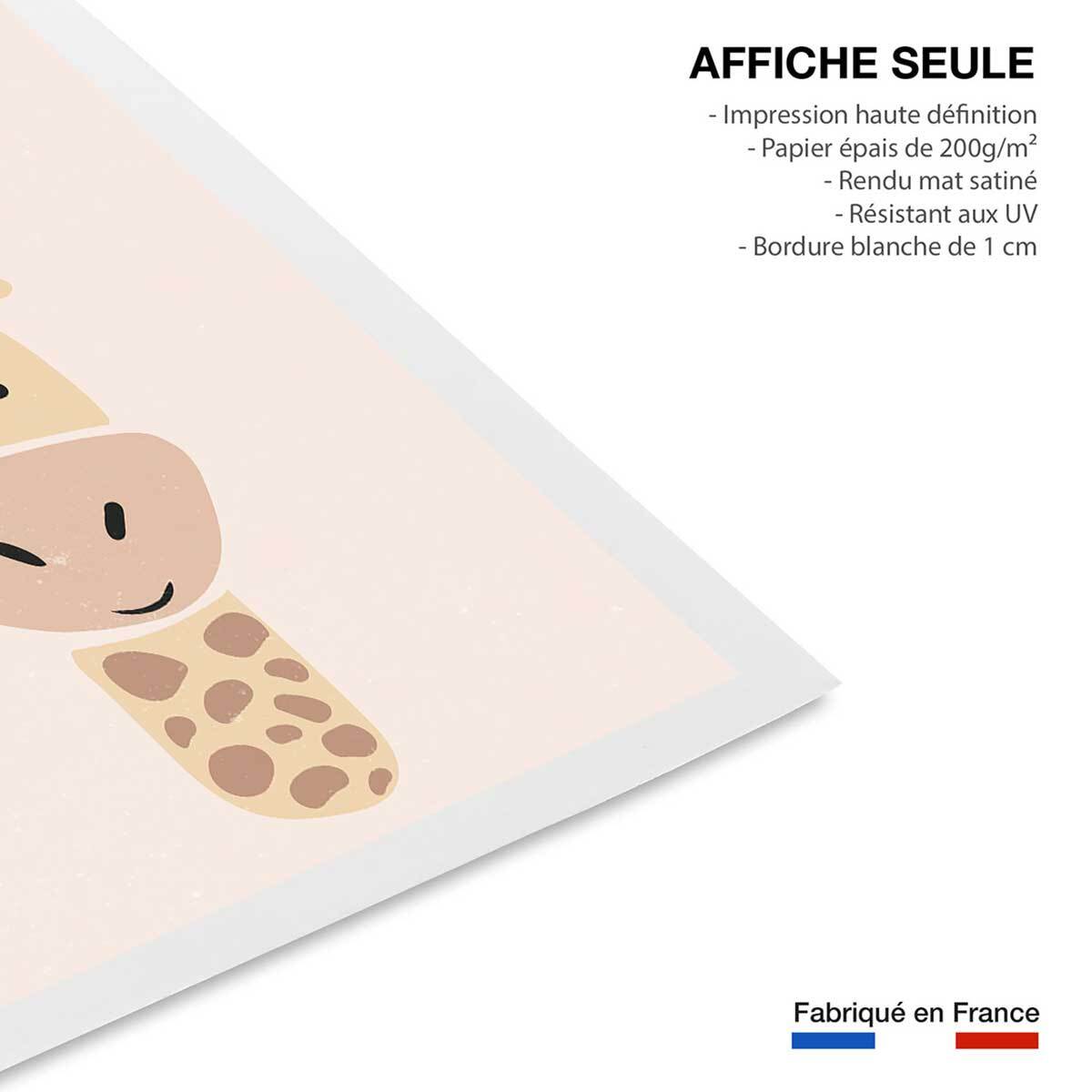 Affiche enfant girafe Affiche seule