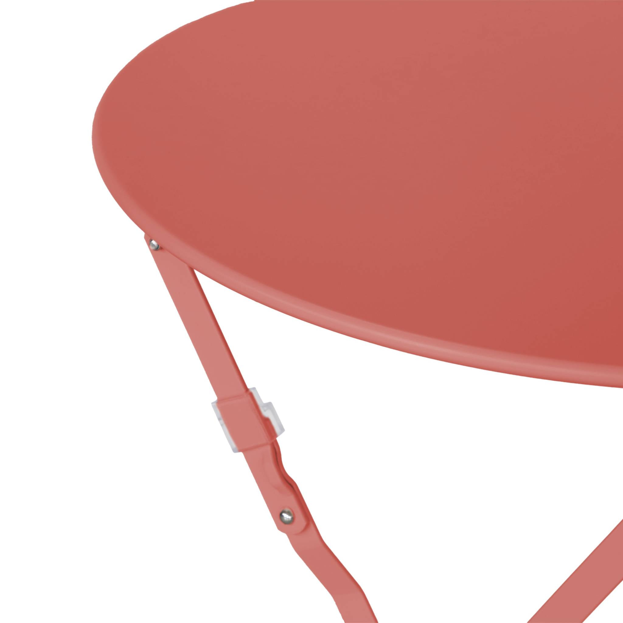 Table de jardin bistrot ronde Ø60cm pliable en acier thermolaqué