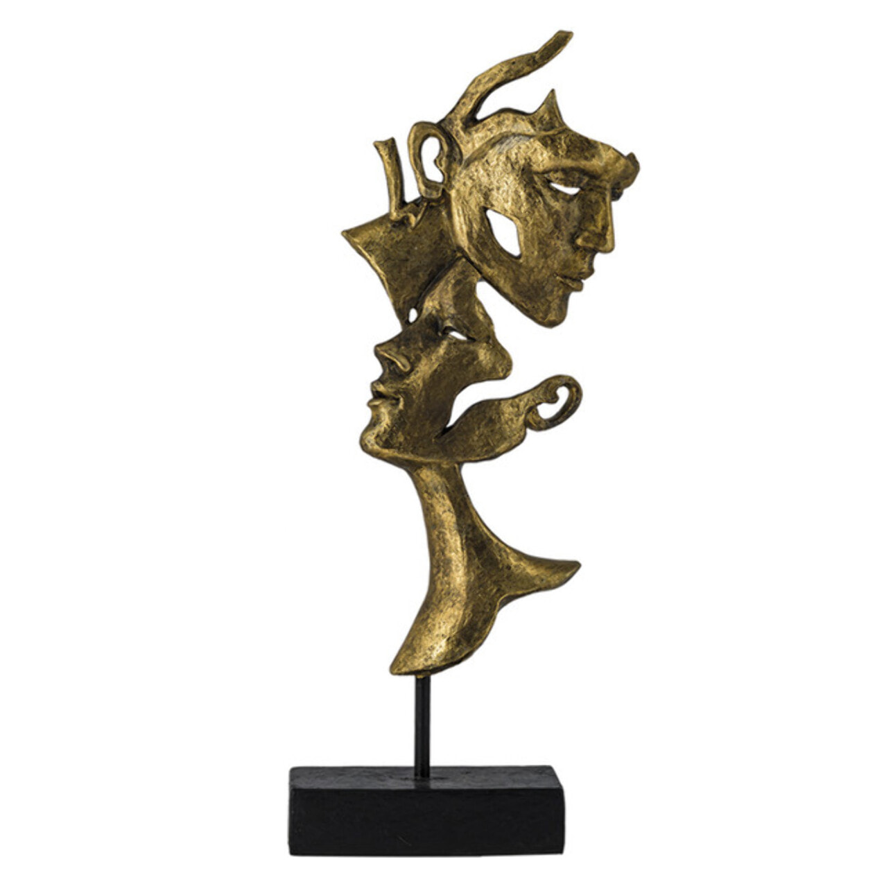 Scultura Volti Opiumoro in poliresina