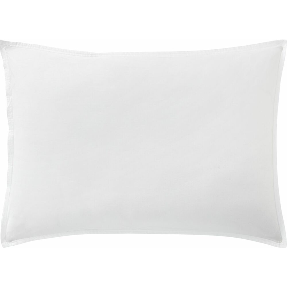Paire de Lot de 2 taies d'oreiller Percale de coton 80fils Blanc