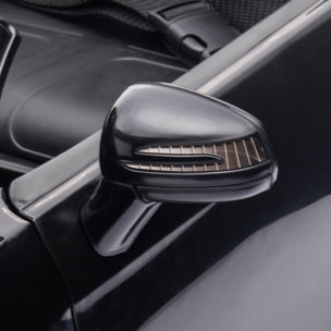 Coche Eléctrico para Niños de +3 Años, Mercedes SLC 300, Coche Eléctrico 12V, con Mando a Distancia 2,4 G, Ruedas Traseras con Suspensión, Faros LED, Música, USB, Motor Doble, Negro