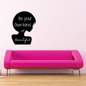 Sticker ardoise tableau noir - stickers muraux adhésif effaçable - SILHOUETTE FEMME