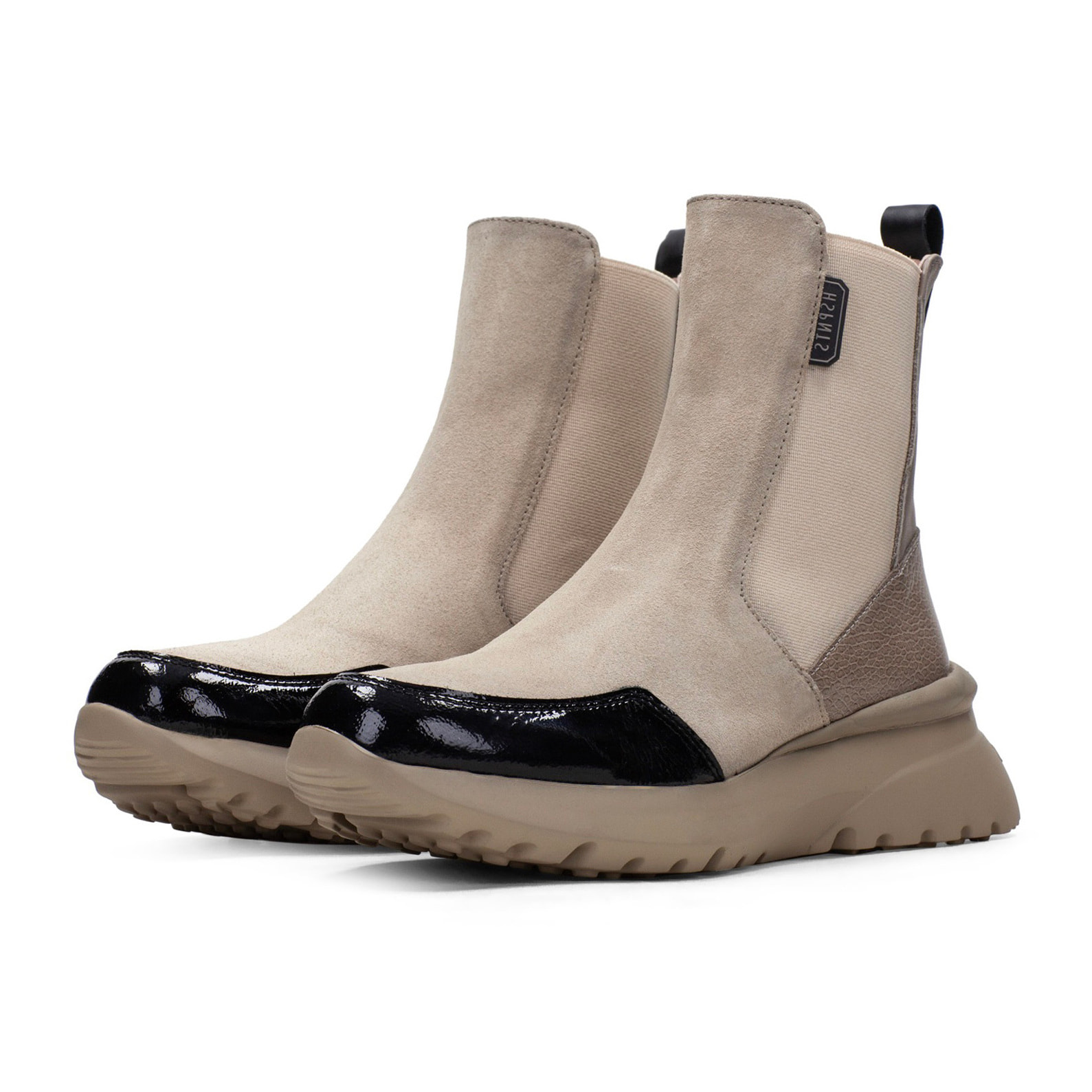 Botin sport Polinesia Negro marfil 5 cm