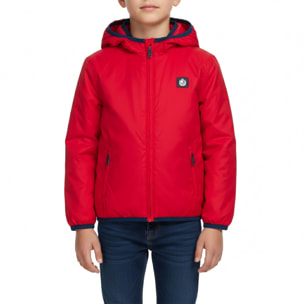 Giubbino K-way nylon con cappuccio Polo Club St Martin Rosso