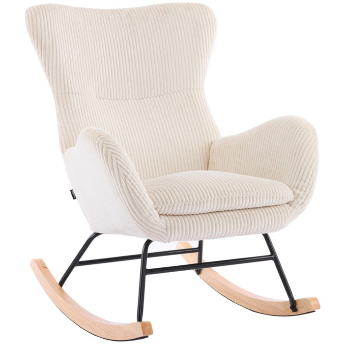 Rocking-chair en velours côtelé - BEA