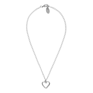 Gargantilla cadena plata chapado corazón Heart