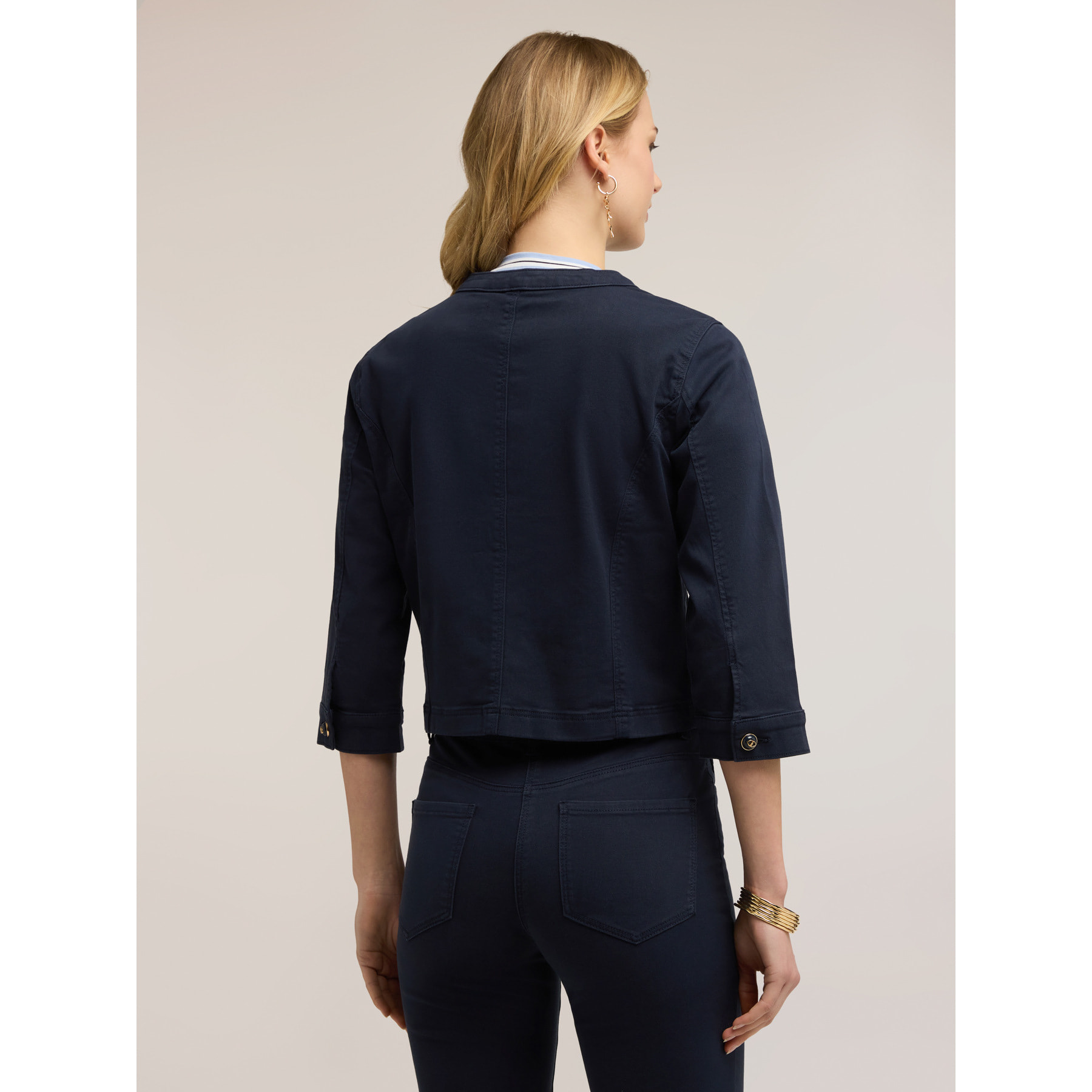 Motivi - Giacca in drill misto cotone - Blu