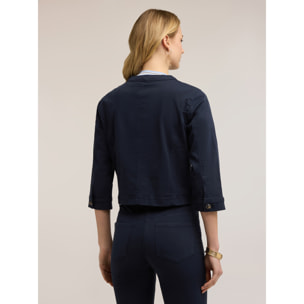 Motivi - Giacca in drill misto cotone - Blu