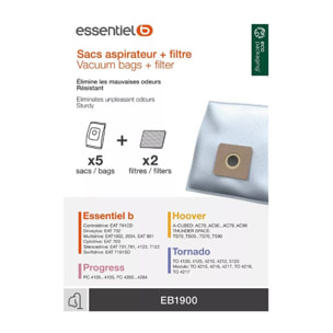 Sac aspirateur ESSENTIELB EB1900