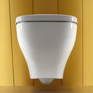 Pack WC suspendu sans bride Struktura avec abattant + bâti support + plaque