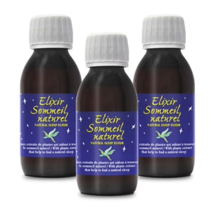 NUTRI EXPERT - Elixir Sommeil Naturel - Apaisant et relaxant - Bien-être physique et mental - Contribue à une meilleure qualité de sommeil - Flacon de 125 ml - Marque Française - Lot de 3