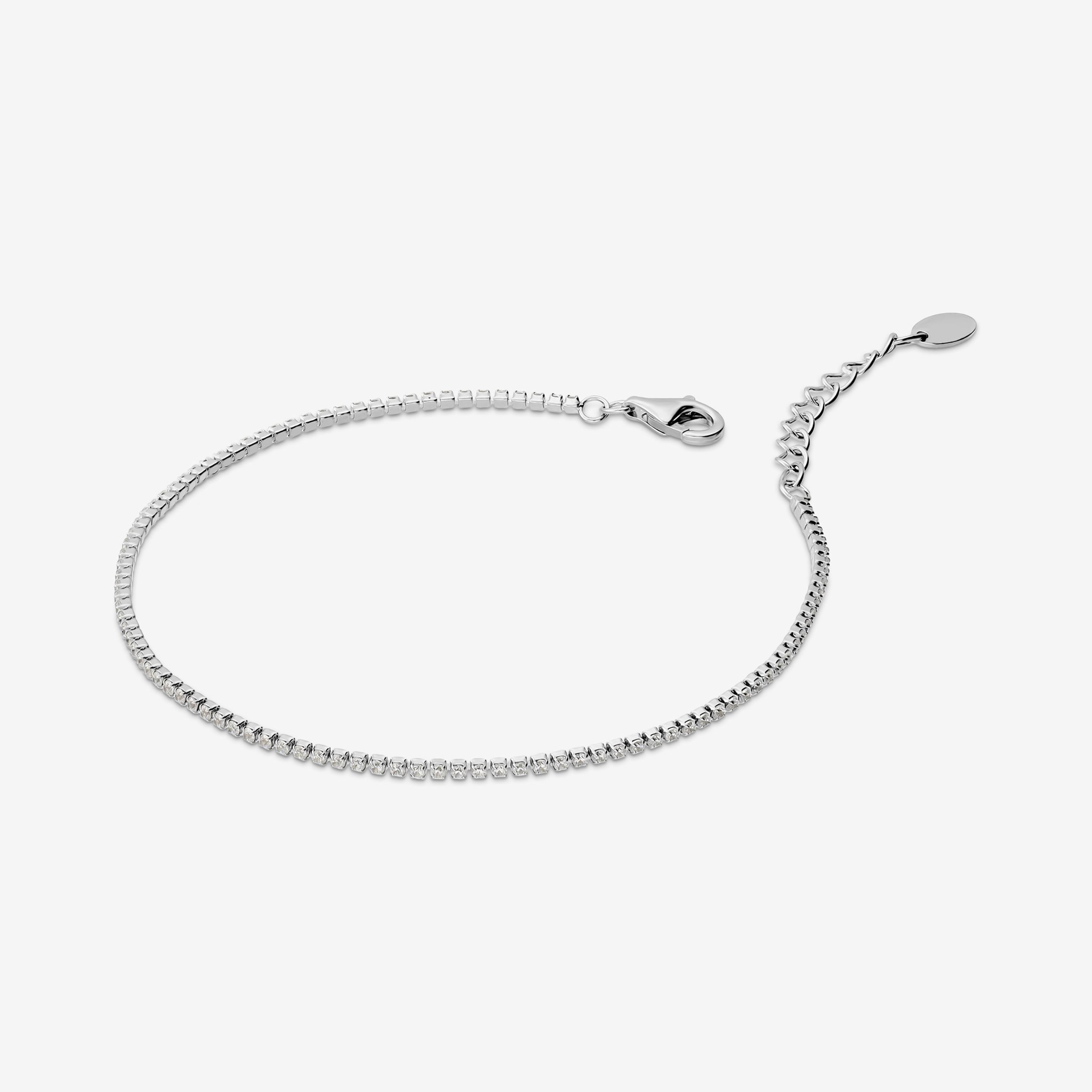 Bracciale Tennis con Cubic Zirconia Bianche 1.2mm
