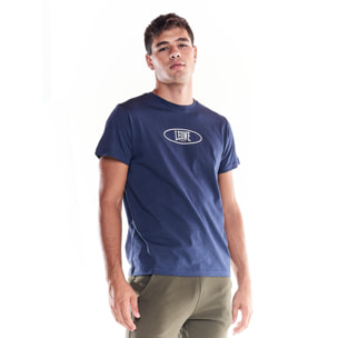 Camiseta de hombre con estampado de logo central en tonos tierra