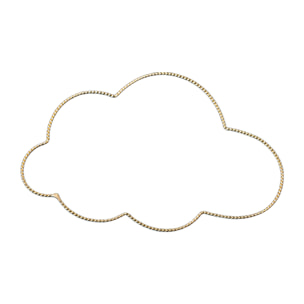 Déco murale nuage fil laiton torsadé - Doré Vieilli