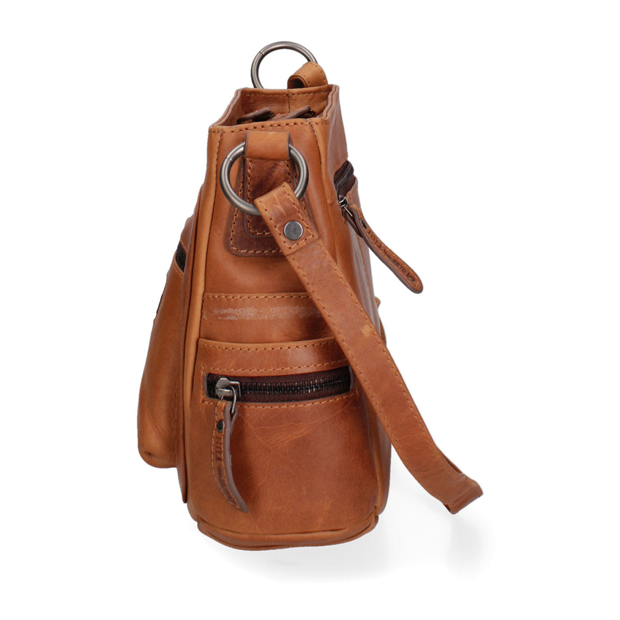 Borsa a tracolla  da uomo In Vera pelle Made in Italy 23x21x10 cm