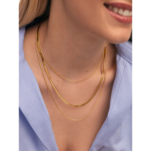 Collana Maat in Acciaio Placcato Oro