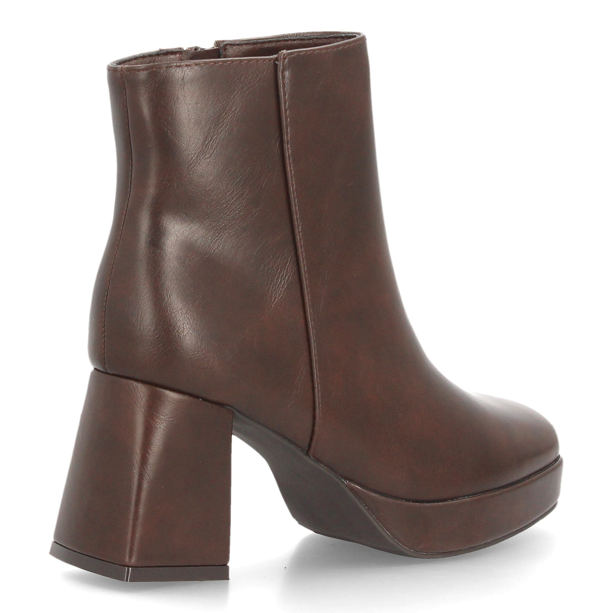 Botines plataforma con tacón ancho para mujer