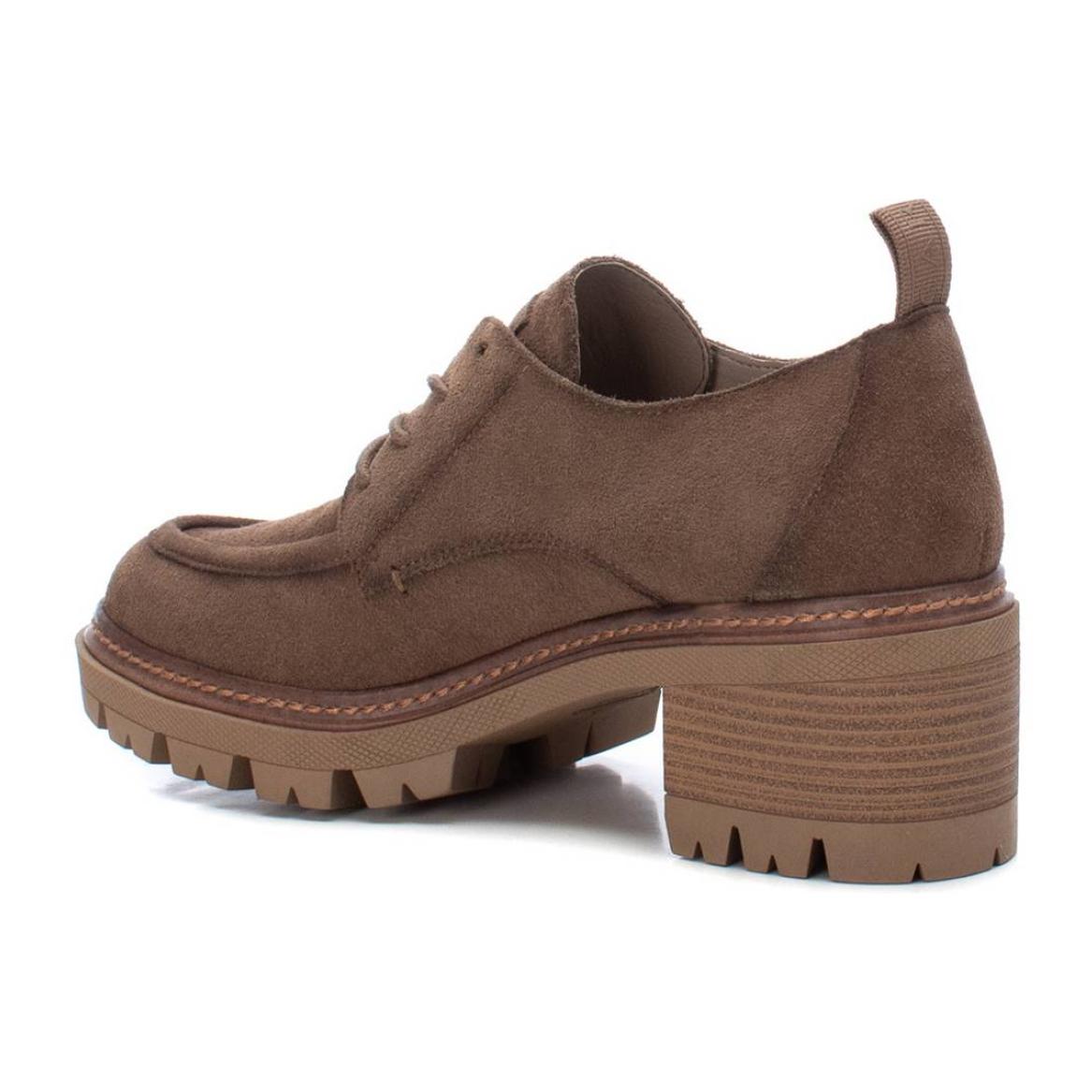 Zapato blucher/derby de piel taupe