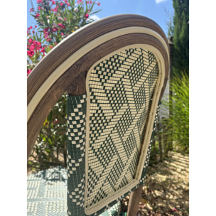 BISTRO - Fauteuil de jardin empilable en aluminium - vert