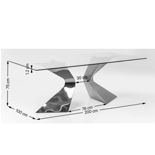 Table Gloria Travertino 200x100cm macchiato Kare Design