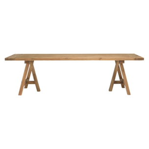 SANDY - Table à manger rectangulaire 270x100cm bois Pin recyclé
